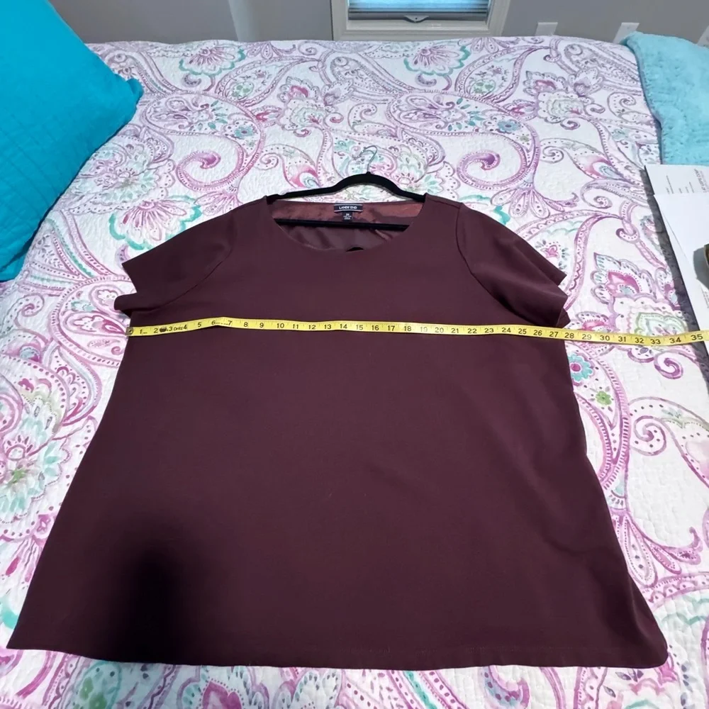 Lands' End Women's Burgundy Top 3x - Picture 5 of 9